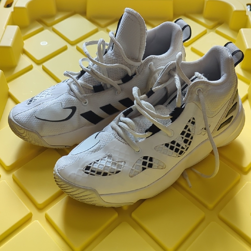 Adidas White and Black B-Ball Shoe